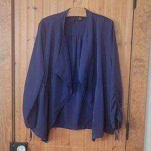 New Directions PXL drawstring blazer (with pockets!) Career